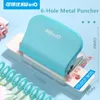 Punch 6Hole Paper Punch Metal Handheld Hole Puncher Office 6mm pour A4 A5 B5 Notebook Scrapbook Diary Planner 5 FEUX CAPACITY 99H9