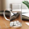 Butelki z wodą obserwuj szklany szklany rączka wysokiej wartości sok owocowych napoje kubki bąbelkowe herbata kawa