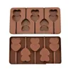 Baking Moulds 3D Double Heart Lollipop Chocolate Sile Biscuits Mold Dessert Diy Cake Decorating Tool Jelly Home Kitchen Tools Drop D Dhct4