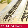 Kolce 50pcs metal yo podwójna cewka kalendarz do podwójnej cewki notebook wiosenny pierścień książki o typ A4