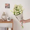 Fleurs séchées 1 pièces mignon marguerite en soie artificielle têtes de haute qualité longue branche fausse fleur pour la maison table de mariage bricolage décor pas cher en vrac