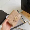 Designer Wallet Leather Caviar Golden Chain Shoulder Bag CC Small Womens Card Holder Handbag Mini Purse Messenger Qwertyui879 13*10*4CM021