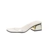 Sandali Color caramella Trasparente Donna Oro Tacchi alti spessi Pantofole estive Punta aperta Ciabatte da donna Sandali trasparenti Mujer