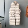 Gilet caldo in piumino da donna Cappotti lunghi e medi in cotone per abiti Donna Inverno 2023 Cappotto da pane tinta unita