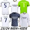 2023 BELLINGHAM VINI JR koszulki piłkarskie Tchouameni 23 24 Mbappe COURTOIS CAMAVINGA ALABA Rodrygo długie rękawy koszulki męskie zestaw dziecięcy mundury REAL MADRIDS player