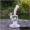 Smoking Pipes 4 Colors Dome Perc Thick Glass Bong Hookahs Wheel Filter Heady Oil Dab Rigs 14Female Joint Bongs Birdcage Percolator S Dhwhj