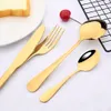 Dinnerware Sets Rainbow Tableware Set Stainless Steel 24pcs Knife Fork Coffee Spoon Cutlery Western Dinner Flatware Gift Box 230627