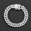 Bangle 12mm Crystal Miami Iced Out Cubaanse Link Chain Armband Voor Mannen Vrouwen Volledige Rhinestones Charms Hip Hop sieraden 20cm 230627