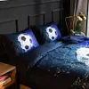 Bedding sets Boys Bedding Set Football Single Twin Bed Sets 3D Black Duvet Cover Queen King Size Child Pillowcase Summer Comforter Bed Sheets 230626