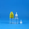 100 Ensembles/Lot 5 ml Flacons compte-gouttes en plastique PET À l'épreuve des enfants Longue pointe fine e Vapeur liquide Vapt Huile de jus 5 ml Ihxhv