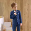 Suits Solid Boy's Suit Set 3 Pieces Jacket Pants Tie Formal Kids Tuxedo For Party Prom Classic Child Blazer Pantsuit 230626