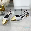 designer sommar tjock mode runda sandaler läder sula klackar platt plattform kvinnors lyxdesigners bröllopsklänning kontor skor fabrikskor