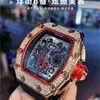 Fecha de reloj Mecánica de lujo para hombre Reloj Richa Reloj de pulsera Mecánico Tritium Gas para hombre Más caro Stanson Milles Student Fashion X61UO