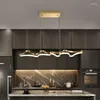 Pendant Lamps Creative Design Modern LED Lights For Living Room Kitchen Dining Golden Hanging Lamp Home Indoor Simplicity Fixtures