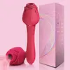 Vibrators Powerful Rose Vibrator for Women Clitoris Nipple Clit Sucker Vacuum Stimulator Dildo Female Sex Toys for Adults 18 230626