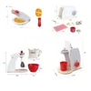 Kitchens Play Food Wooden Kitchen Pretend Play Toy Simulation Wooden Coffee machine Toaster Machine Food Mixer Baby Early Learning Educational Toys 230626