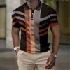 Herenpolo's Heren korte mouwen 3D all-over print Herenpoloshirt Geometrische patronen Zomer Korte mouwen Kleding Straat Vrije tijd Polotops 230627