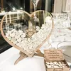 Faux Floral Greenery Wedding Guest Book Alternative - Wedding Decor-Drop Heart Guestbook 230627