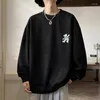 Herrtröjor man tröjor hög kvalitet rund nacke pullover tecknad trend mode tryck harajuku retro vår hösten casual anime kläder