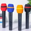 Microphones Microphone artificiel Entrevue Répétition Portable Simulation Faux Micro Prop Détectable Jouet Présent Grand Tube Argent