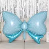 200pcs Bow Balloon Bowtie Pink Blue Foil Balloon for Wedding Bridal Shower Gender Reveal Balloon Decor