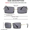 58% Wholesale of sunglasses New Rimless Rectangle Sunglasses Women Trendy Frameless Square Shades for Men Ultralight UV400 Eyewear Unisex