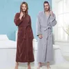 Herren-Nachtwäsche, Herren-Winter-Frottee-Bademantel, Damen-Herren-Handtuch-Robe, große und große männliche Stoff-Badeschlaf-Kimono-Morgenmantel