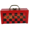 Schachspiele Chinesische Holz-Leder-Box mit 32 Teilen Terrakotta-Figuren-Schachspiel Unterhaltungs-Dame-Schach Traditionelle Spiele 230626