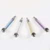 Colorful Zinc Alloy Pipes Portable Removable Herb Tobacco Filter Silver Screen Spoon Cap Cover Bowl Handpipes Bubbler Decoration Hand Smoking Cigarette Holder DHL