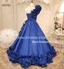 Urban Seksowne sukienki Oeing Elegancki Oneshoulder Aline Ruffes Niebieska sukienka imprezowa satynowa bez rękawów plisowana formalna długość podłogi różowe suknie wieczorowe 230627