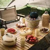 Servies Sets Camping Gerecht Set 17 PCS Afneembare Borden En Kommen Gerechten Gebruiksvoorwerpen Voor Backpacken Wandelen Picknick BBQ