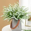 Decorative Flowers Artificial Flower Bellflower Lily Valley Plastic Wedding Decoration Home Soft Fake Plant Wall Table Green