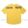 디자이너 PA 티셔츠 고급 티 프린트 손바닥 T 셔츠 셔츠 남성 여성 앵글 앵글 슬리브 캐주얼 스트리트웨어 탑 의류 옷 크기 S-XL