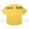 2023 Designer Pa T-shirt Luxury Tees Print Palms T Shirts Mens Womens Vinkel Kort ärm Casual Streetwear Tops Klädkläder Size S-XL