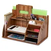 Houders houten bureau organisator kantoor bureau penhouder houten sorteerder met lade organisator pen potlood organisator