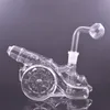 Nouveau Design Artillerie Forme Dab Rig Bong En Verre 14mm Femme Bubbler Pipe Heady Recycler Conduites D'eau Narguilés Avec Tuyaux De Brûleur À Huile En Verre 1pcs