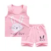 baby Wholesale Summer Baby Clothing Sets Childrens Vest Suit Cotton Boy Sleeveless Vest With Pants Kids Clothing Sets