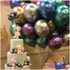 Décoration de fête 50 Pcs / Lot Ballon Coloré 10 Pouces Latex Chrome Métallique Hélium Ballons De Mariage Anniversaire Baby Shower Arche De Noël D Dhwfj