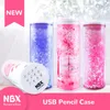 Cases Pencil Case Kawaii Translucent Quicksand NBX Solar Calculator Pencil Box Password Estuche Escolar Estojo Escolar School Supplies