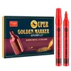 Markers 12 Colors Super Goldenshine Markers Waterproof Metallic Marker Pen For Model Coloring Paint pens Metal Cloth Glass Wood