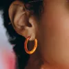 Colliers pendentifs Boucles d'oreilles tridimensionnelles en forme de C Femmes Hoops Bijoux Cool Funky Charm Drop Multi Color
