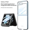 Transparenta hårda fall för Samsung Galaxy Z Flip 5 Case Plating Clear Protective Film Screen Cover