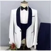 Herenpakken Zakelijk Voor Heren Slim Fit 3-delig Sjaalkraag Bruiloft Bruidegom Terno Masculino Custom Made Blaze Herenkleding