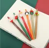 Pennor 36 datorer/Lot Creative Christmas Gel Pen Kawaii 0,5 mm svart bläck Signatur Pennor Stationera Present Office School Supplies grossist