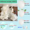 Other Event Party Supplies 94pcs Pure White Matte Ballon Arch Garland Kit with Transparent Latex Balloons for Wedding Kids Birthday Baby Shower Decorations 230628