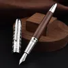 Pens Retro Hongdian 6016 Natural Wood Fountain Pen Beautiful Oracle Cap Ef/f Nib Brown Wooden Office Business Writing Ink Gift Pen