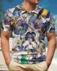 Herren Polos Sommer Hawaii-Polo Herren T-Shirt Tropische Hemden Blumenoberteile Freizeithemd Utton Chemise Loose Vacation Beach 230627