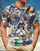 Polos para hombre, polo hawaiano de verano, camiseta para hombre, camisas tropicales, Tops florales, camisa informal, camisa holgada para vacaciones en la playa 230627