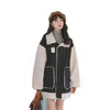 Damen Trenchcoats Design Sinn für Lammwolle Nähte Parker Baumwolljacke Weibliche Winter Koreanische Version Plus Samtverdickung Klein
