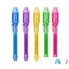 wholesale Multi Function Pens Uvision Mark Pen Disappear Ink Writer With Blacklight Led Party Favors Gifts - 7 Colors Drop Delivery Office Sch Dhgab